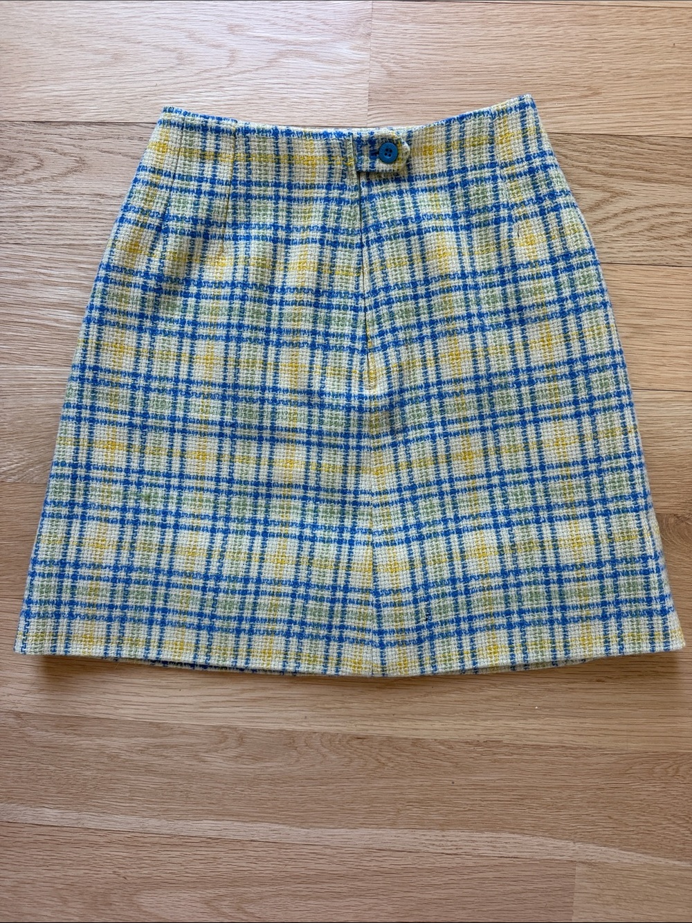 Vintage 1960s John Meyer of Norwich wool plaid miniskirt size 8 EUC